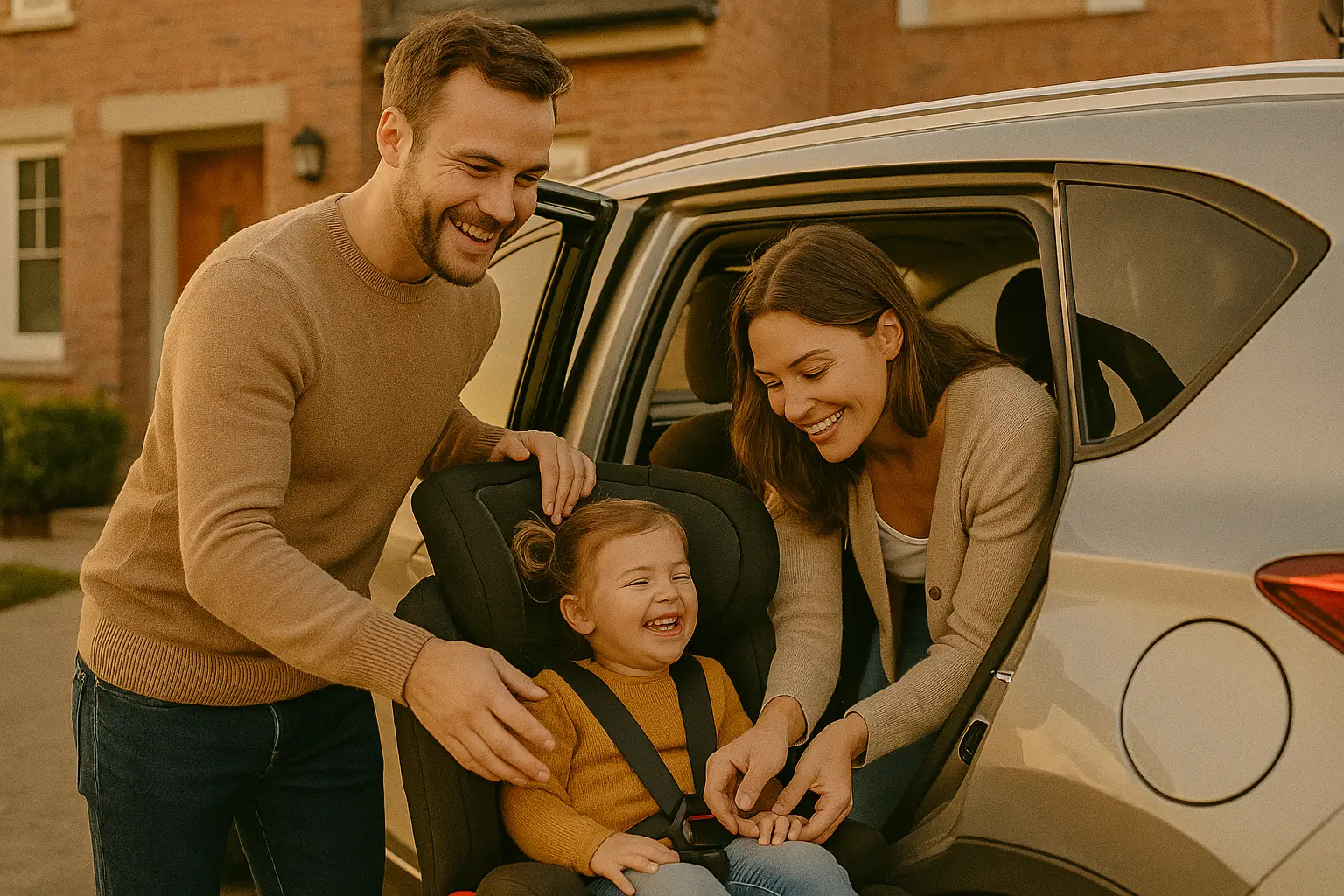 Persoun frou mat de Schlëssele vun hirem neien Auto